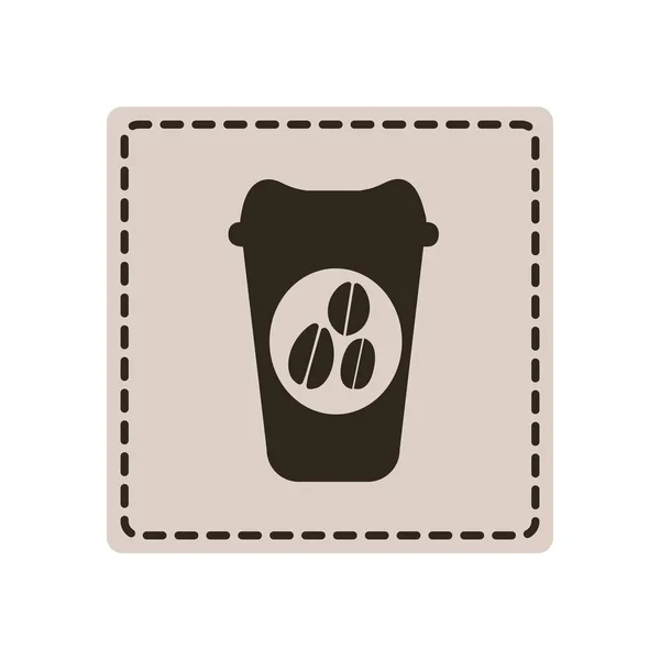 Emblema café espresso icono — Vector de stock