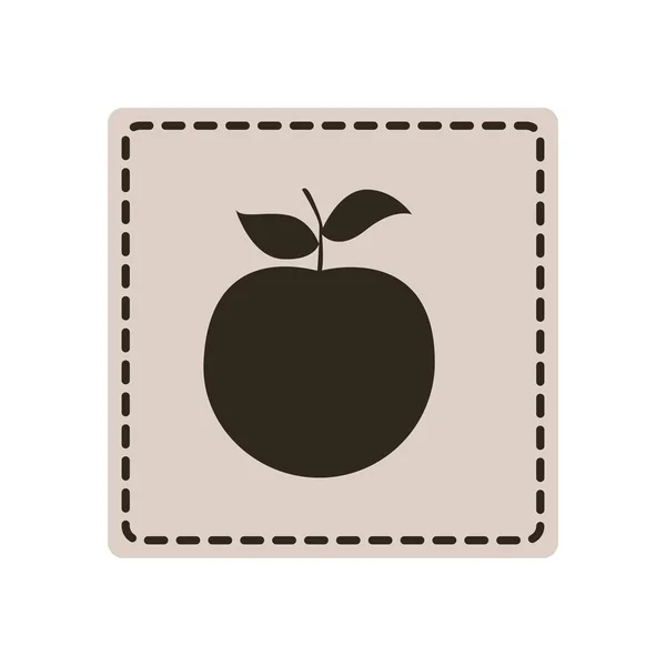 Emblem Apfelfrucht Symbol — Stockvektor
