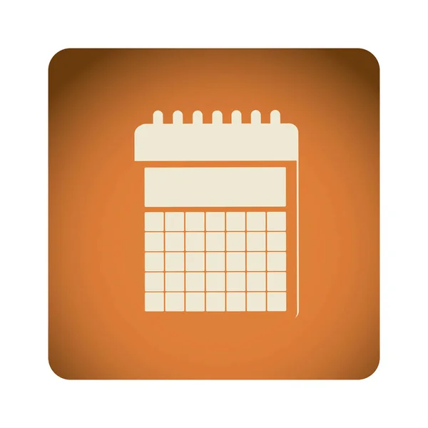 Orange emblem kalenderikonen — Stock vektor