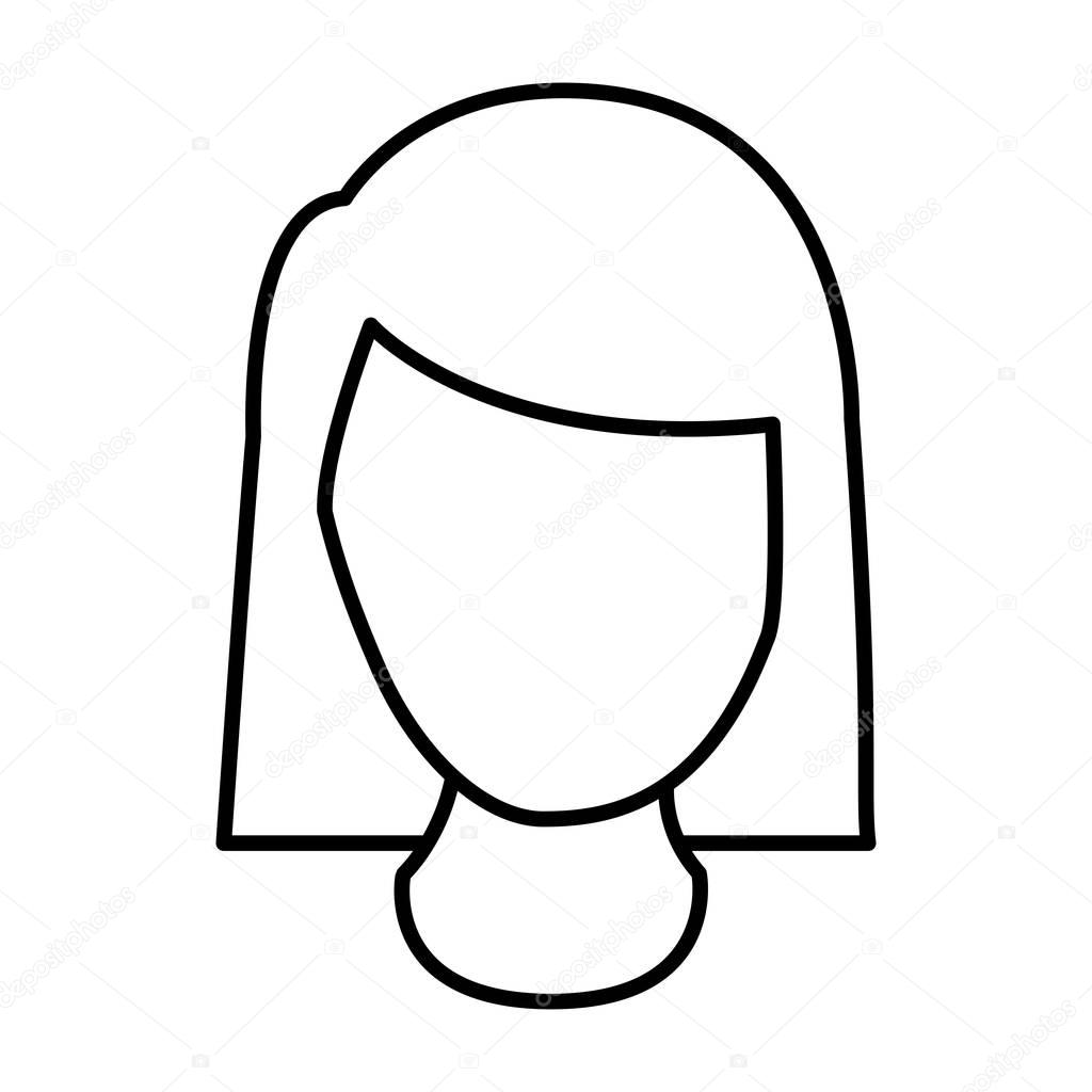 silhouette face woman icon