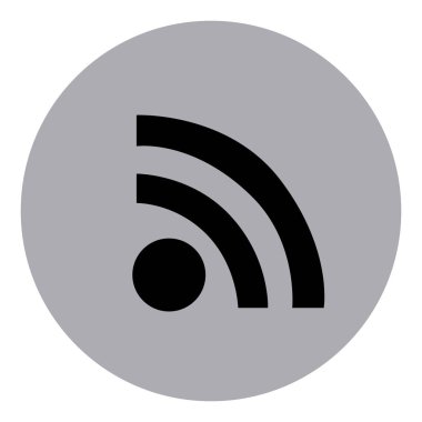 Mavi amblemi etiket wifi simgesi