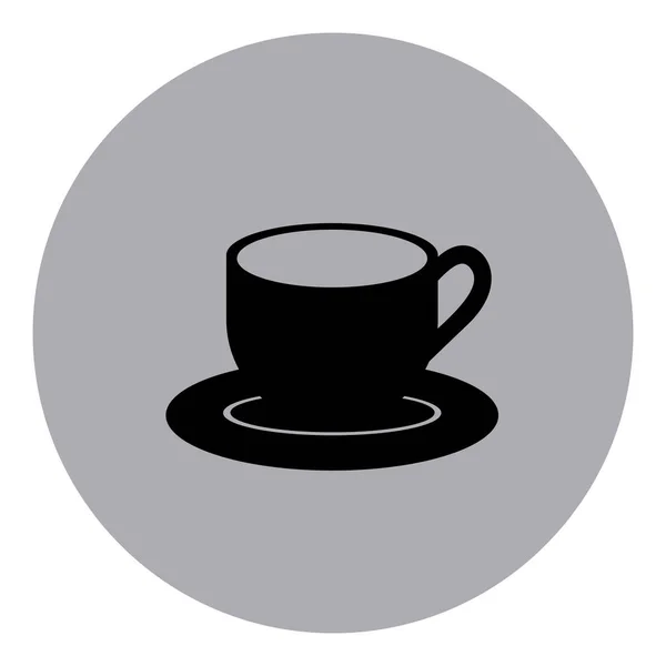 Blauwe embleem cup met plaat pictogram — Stockvector