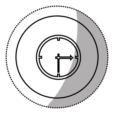siluet amblemi etiket Saat simgesi