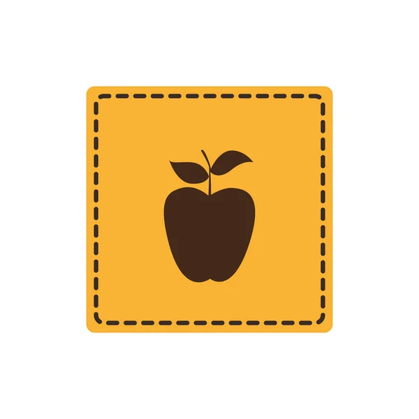 Farb-Emblem Apfelfrucht Symbol — Stockvektor