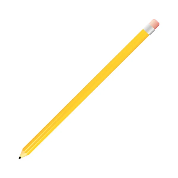 Crayon jaune icône stock — Image vectorielle