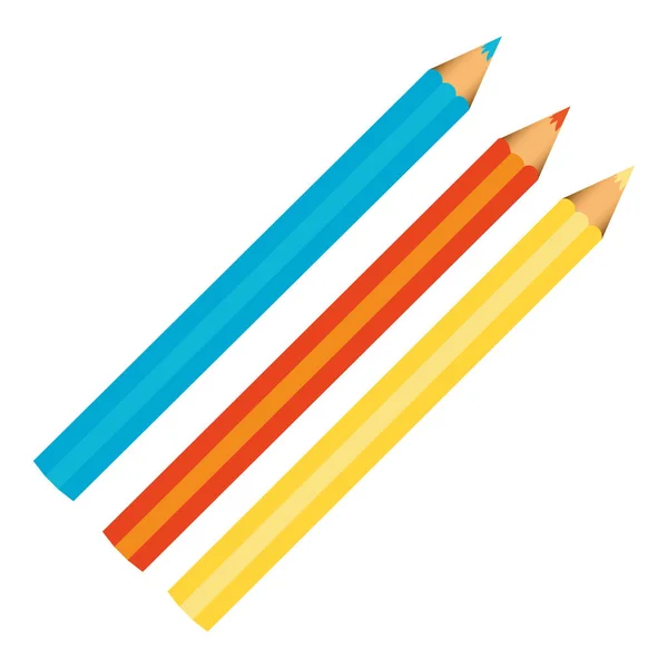 Crayons de couleurs icône stock — Image vectorielle