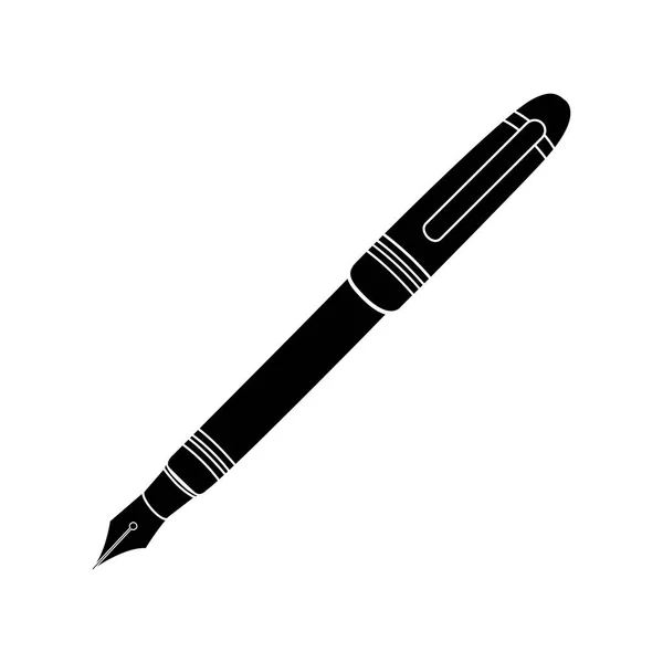 Czarny szary kontur długopis ikoną — Wektor stockowy