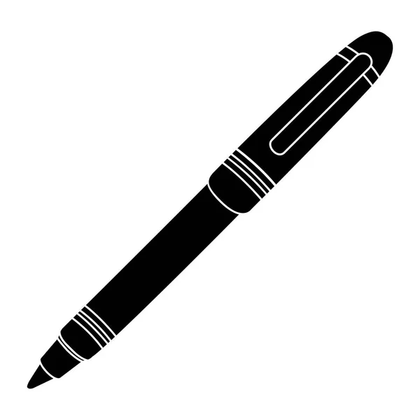 Ikona powrotem kontur długopis metalowy — Wektor stockowy