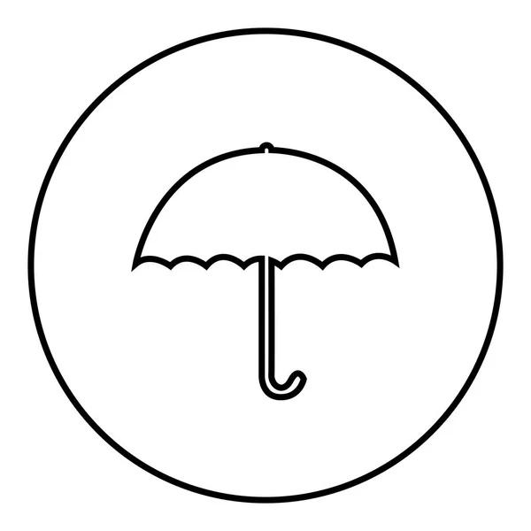 Figura emblema pegatina paraguas icono — Archivo Imágenes Vectoriales