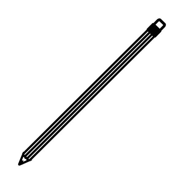 Lápis de contorno branco ícone estoque — Vetor de Stock