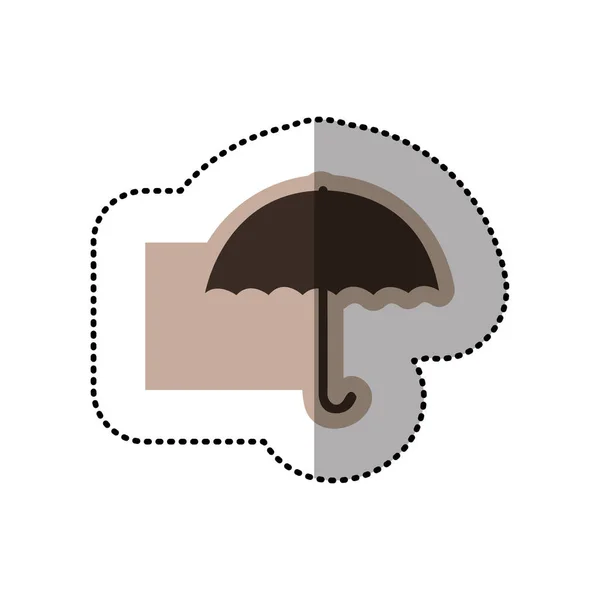 Icono del paraguas etiqueta emblema de color — Archivo Imágenes Vectoriales
