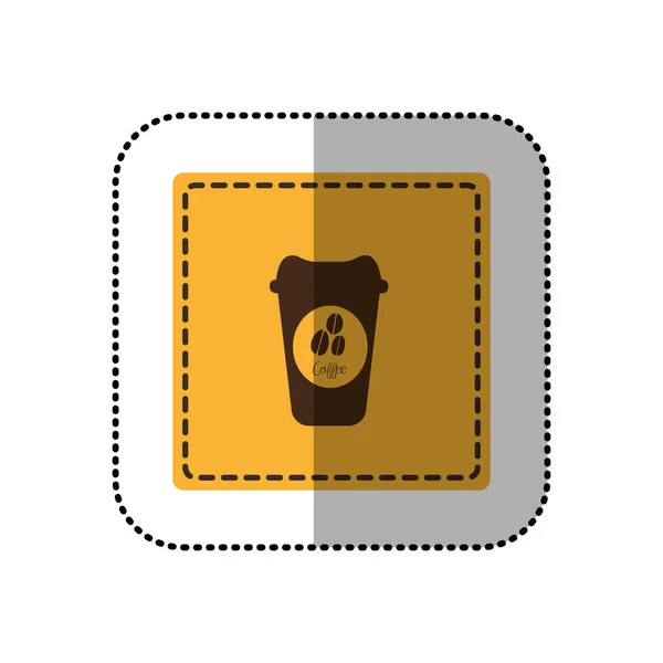 Cor emblema café espresso ícone — Vetor de Stock