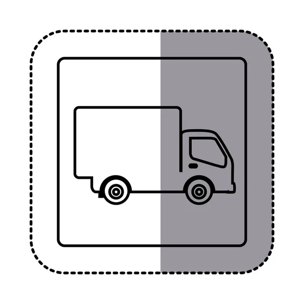 Figuur embleem levering auto pictogram — Stockvector