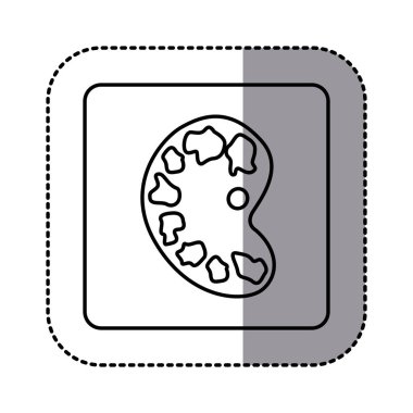 Beyaz amblem sanatçı paleti simgesi