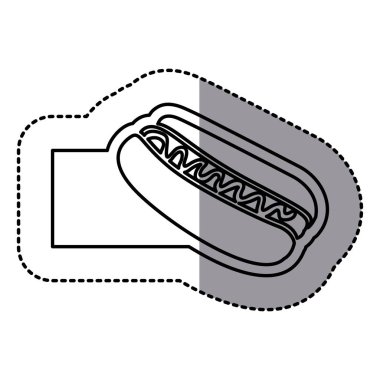 Kontur amblemi sosisli sandviç simgesi