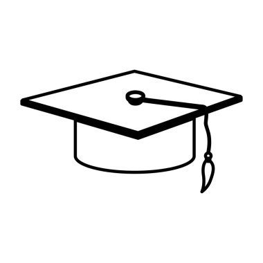 Mezuniyet şapka ile siyah beyaz dağılımı