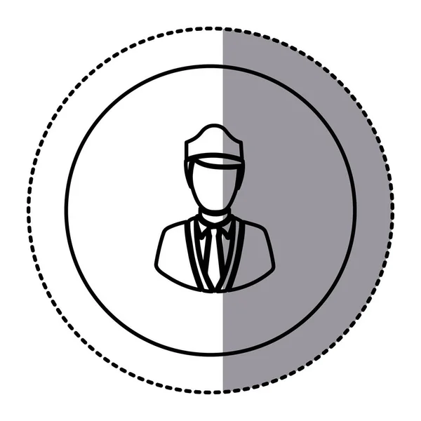 白色象征警卫人员图标 — 图库矢量图片