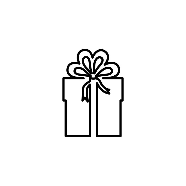 单色轮廓与礼物盒子图标 — 图库矢量图片