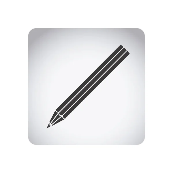 Graues Emblem Bleistift-Symbol — Stockvektor