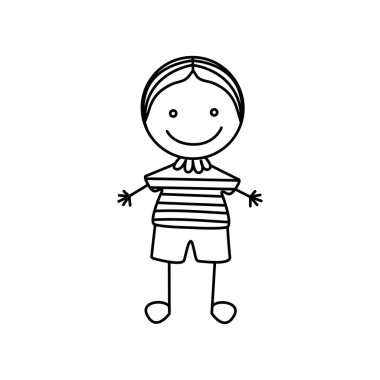 siluet el sevimli çocuk kutsal kişilerin resmi çizimi