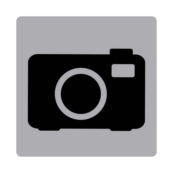 Icono de la cámara emblema de contorno — Vector de stock