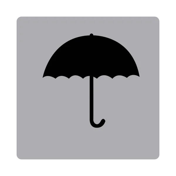 Contorno emblema ícone guarda-chuva etiqueta — Vetor de Stock