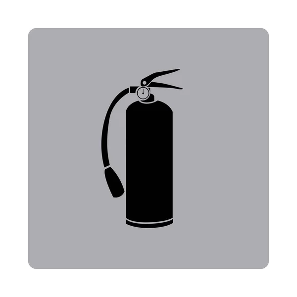 Figur emblem brandsläckare ikonen — Stock vektor
