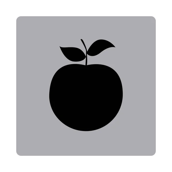 Şekil amblemi elma meyve simgesi — Stok Vektör