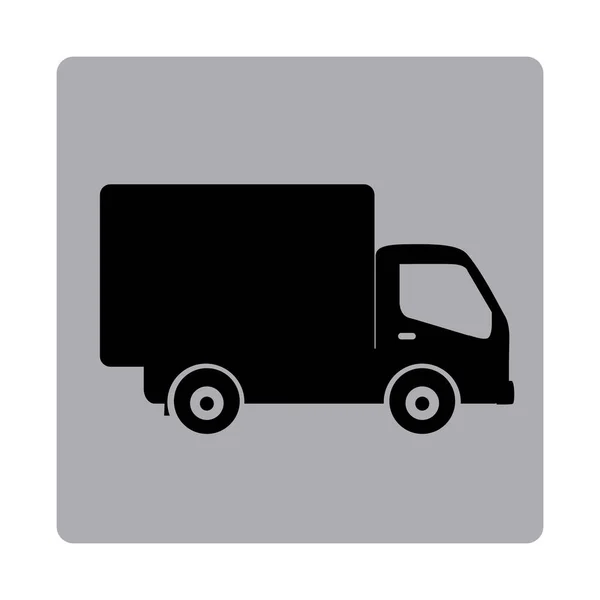 Contour emblem delivery car icon — Stock Vector