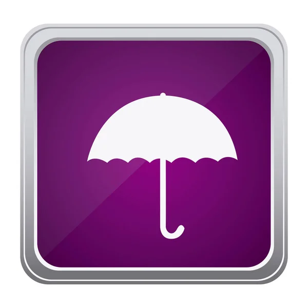 Fialový klubovými deštník nálepka — Stockový vektor