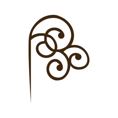 siluet Dekoratif süsleme girdap tasarım