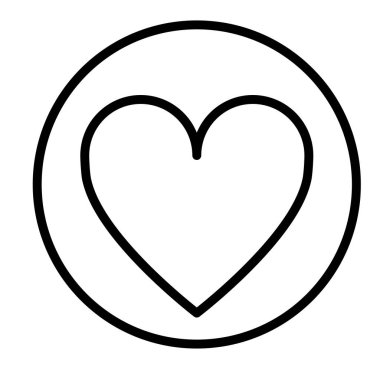 tek renkli dağılımı ile kalp simgesi içinde dairesel yakın çekim