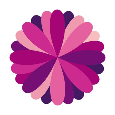 yaprakları tarafından kurulan mor yuvarlak çerçeve