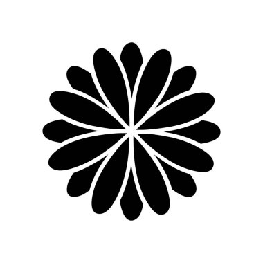 siyah siluet çiçek yaprakları set tarafından oluşturulmuş