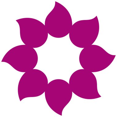 Kırmızı yaprakları çiçek simgesi şekillendirme