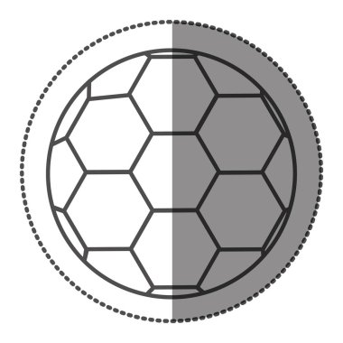 etiket gri tonlamalı dağılımı ile futbol topu