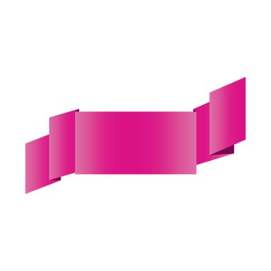 Fushia parlak saten kurdele simgesi dekoratif