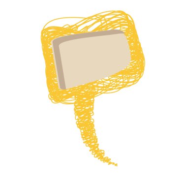 Sarı karalama kare iletişim kutusunu Tasarım