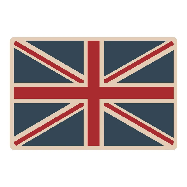 Flagge vereinigtes Königreich klassische britische undurchsichtige Ikone — Stockvektor