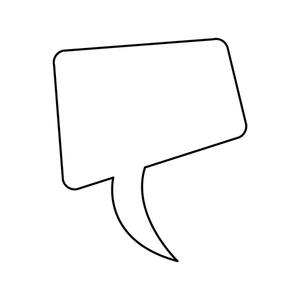 Boîte de dialogue carrée silhouette design — Image vectorielle