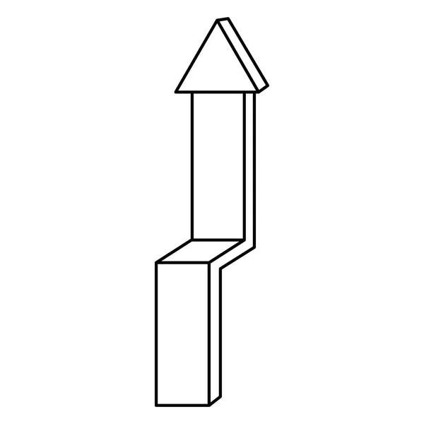 剪影 3d 几何箭头图标 — 图库矢量图片