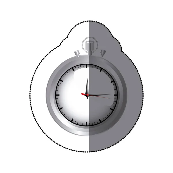 Pegatina realistc plata cronómetro gráfico — Archivo Imágenes Vectoriales