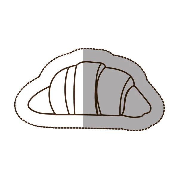 Figura croissant icono del pan — Vector de stock