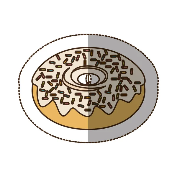 Cor ícone de donut de chocolate — Vetor de Stock