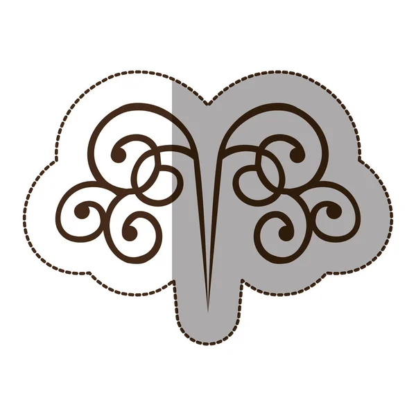 Ikona brązowy wirowa dekoracyjne metalowe — Wektor stockowy