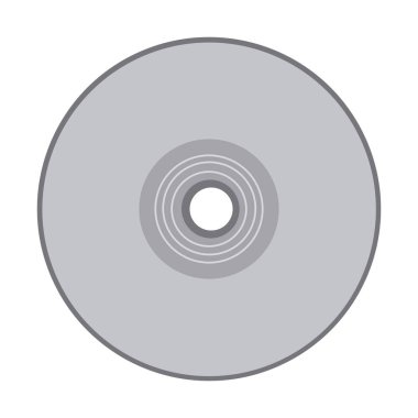 gri tonlamalı siluet kompakt disk ile