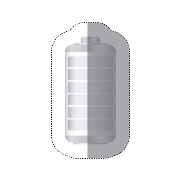 Pegatina símbolo de la batería cero nivel de carga — Vector de stock