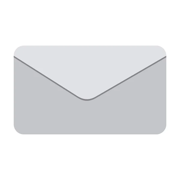 Stupně šedé siluety s poštovní obálky — Stockový vektor