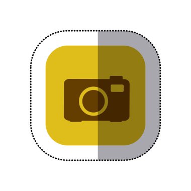 etiket rengi analog kamera simgesi ile kare