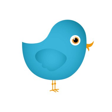 renkli sevimli çizgi kuş hayvan simgesi